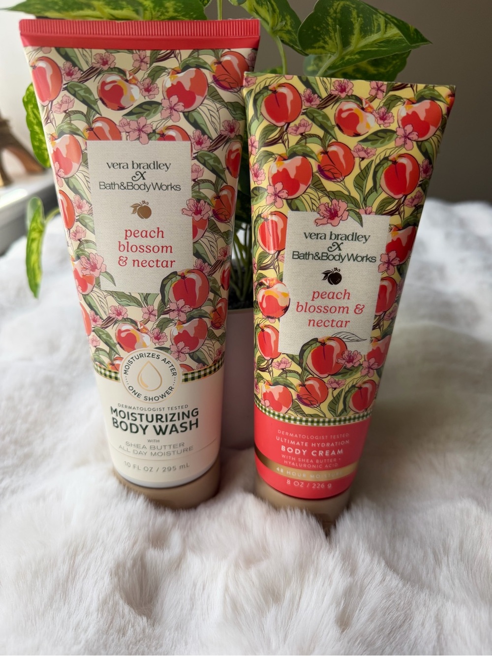 Peach Blossom & Nectar Body Cream and Moisturizing Body Wash - Peach